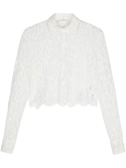 Lace Cropped Shirt