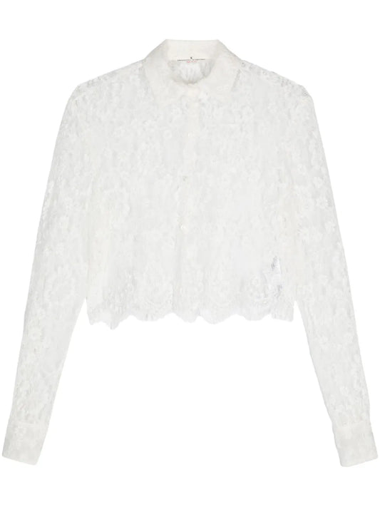 Lace Cropped Shirt