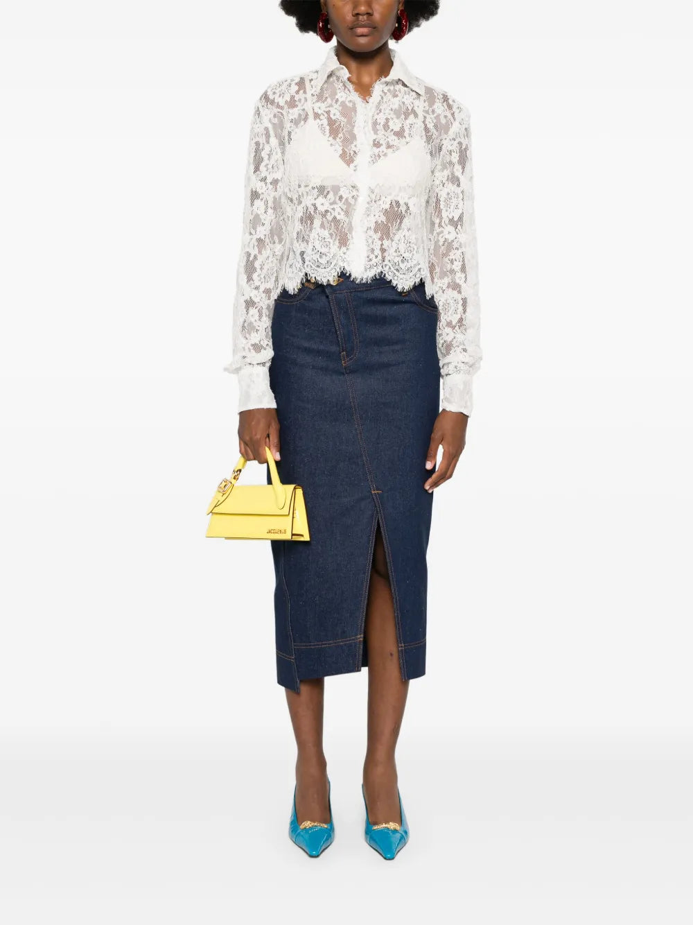 Lace Cropped Shirt
