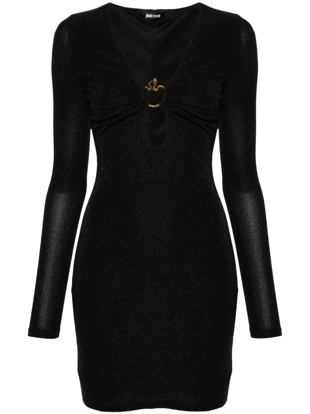 Snake-Detail Mini Dress