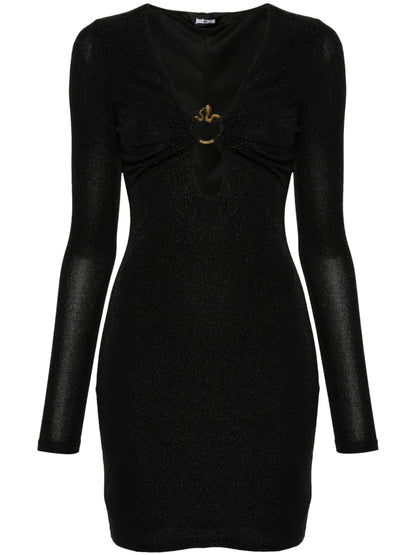 Snake-Detail Mini Dress