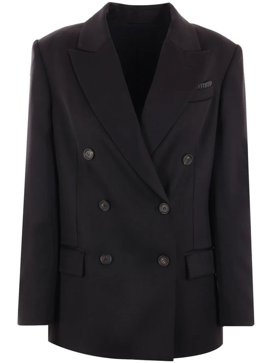 Double-Breasted Virgin Wool Blazer