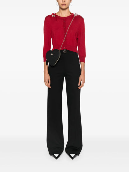 Logo-Plaque Straight-Leg Trousers