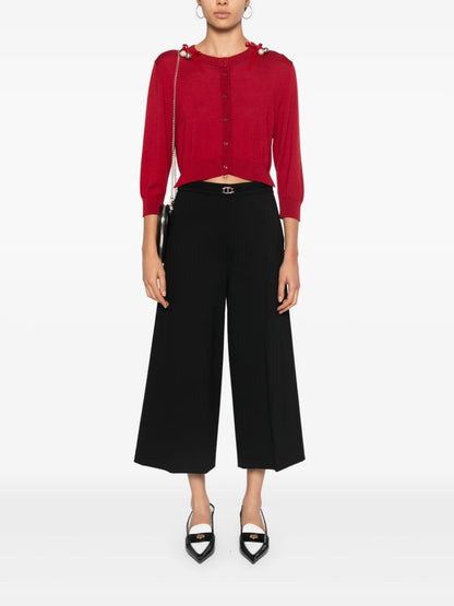 Logo-Plaque Cropped Trousers