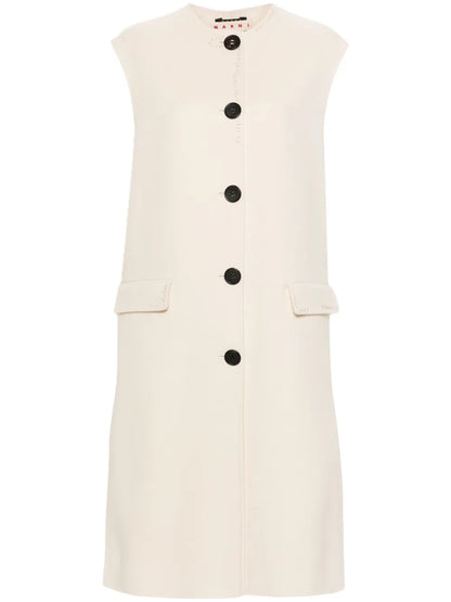 Logo-Embroidered Sleeveless Coat