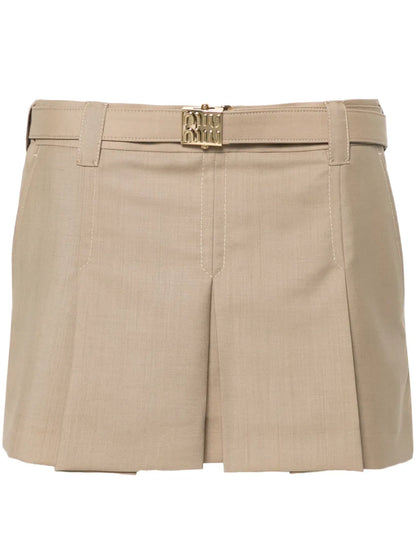 Pleat Mini Skirt