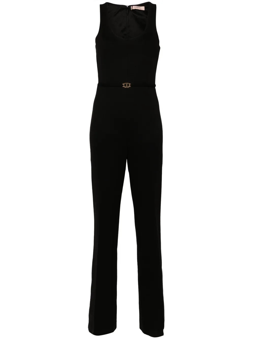 Logo-Plaque Flared Jumpsuit