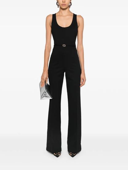 Logo-Plaque Flared Jumpsuit