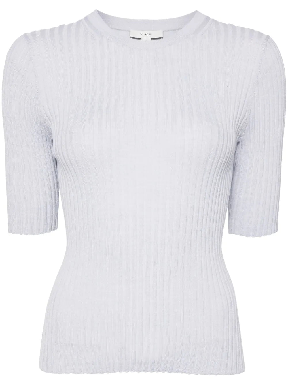Snap Elbow-Sleeve Knitted Top