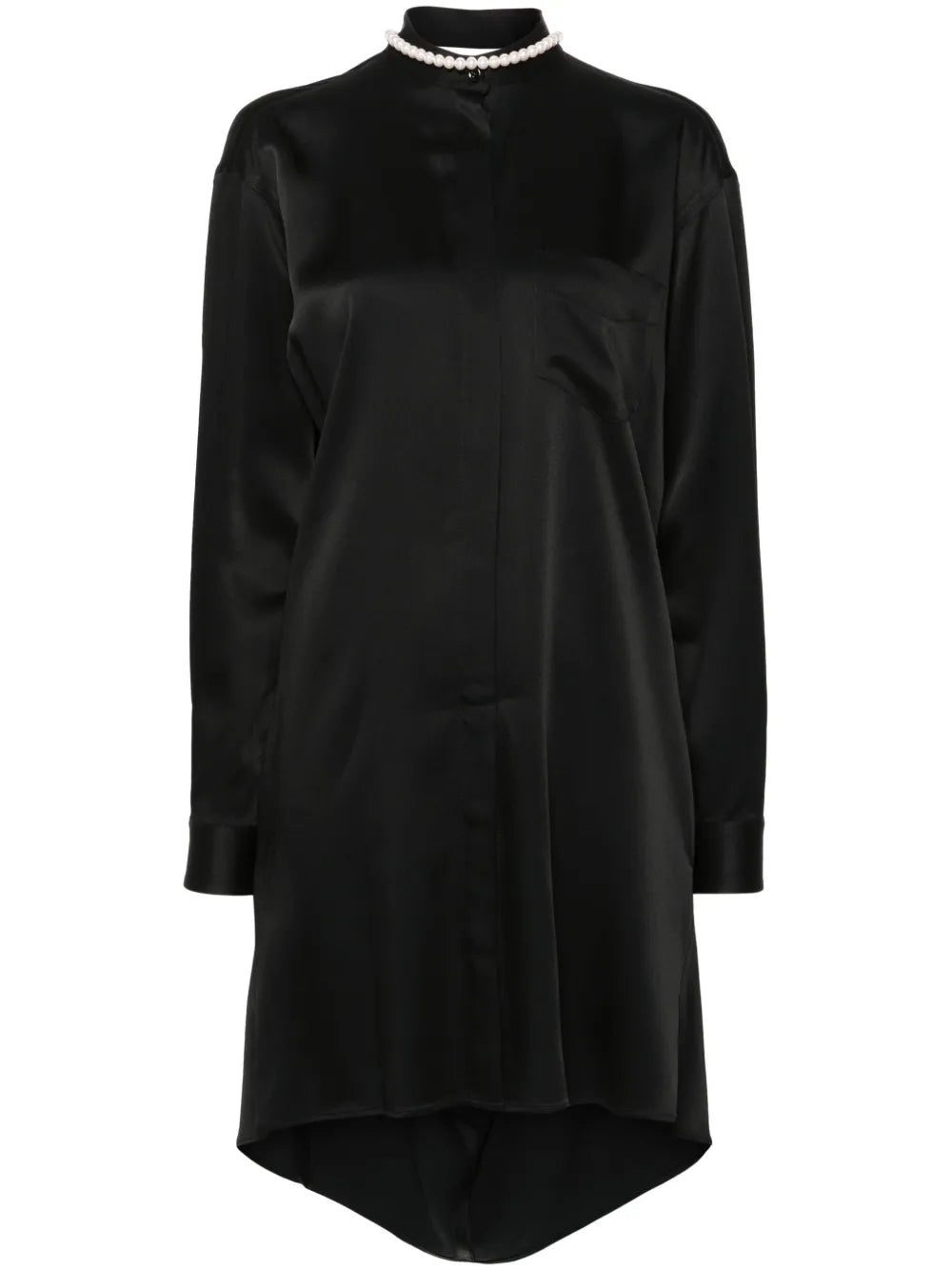 Faux-Pearl Shirt Dress