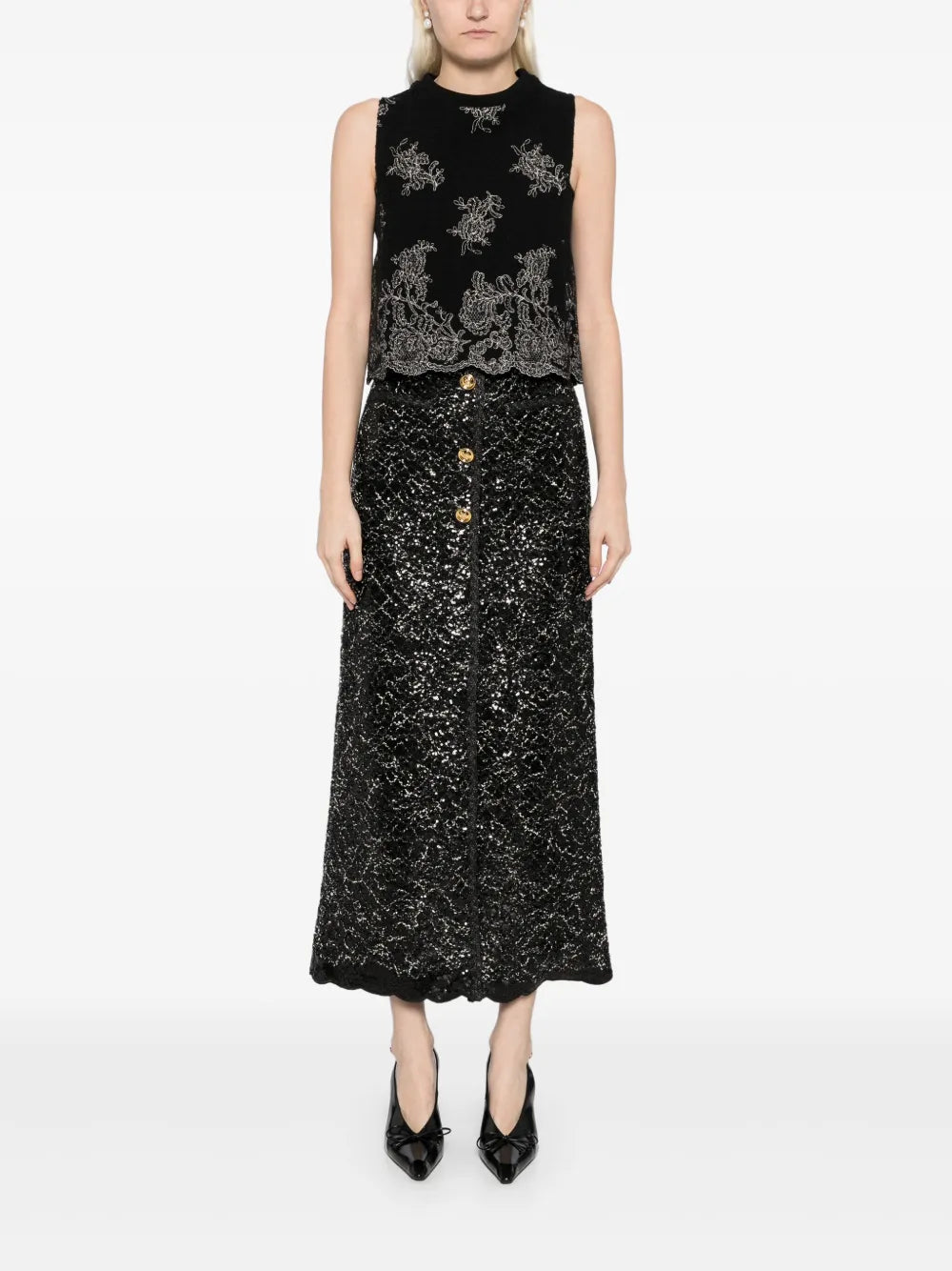 Sequin-Embellished Skirt