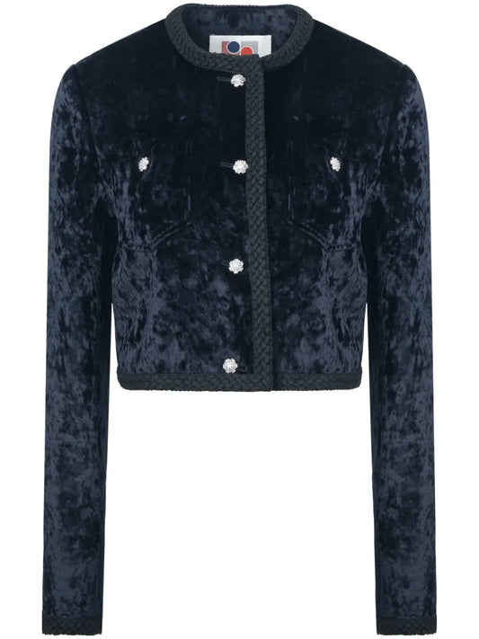 Ice Floral Velvet-Effect Jacket