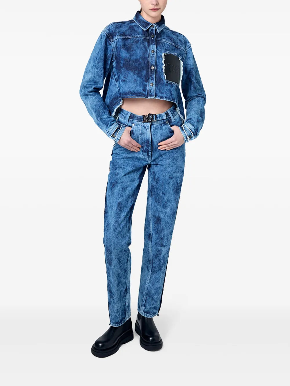 Jacquard Straight-Leg Trousers