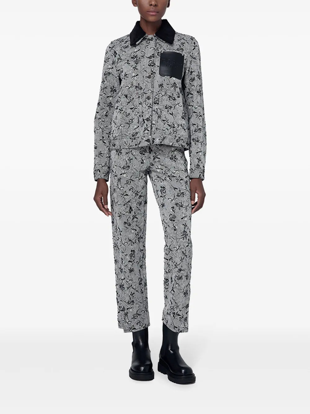 Floral-Print Straight-Leg Jeans
