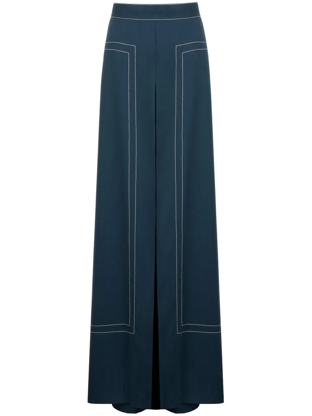 Contrast-Stitching Trousers