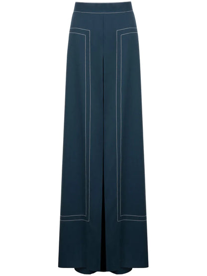 Contrast-Stitching Trousers