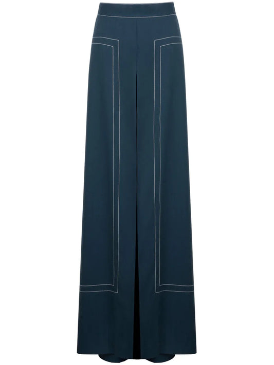 Contrast-Stitching Trousers
