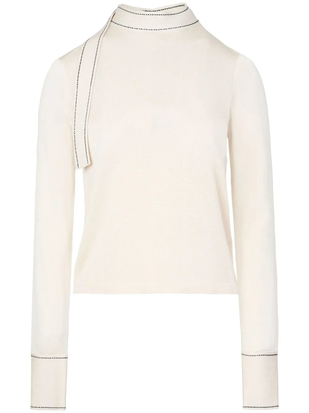 Contrast-Stitching Sweater