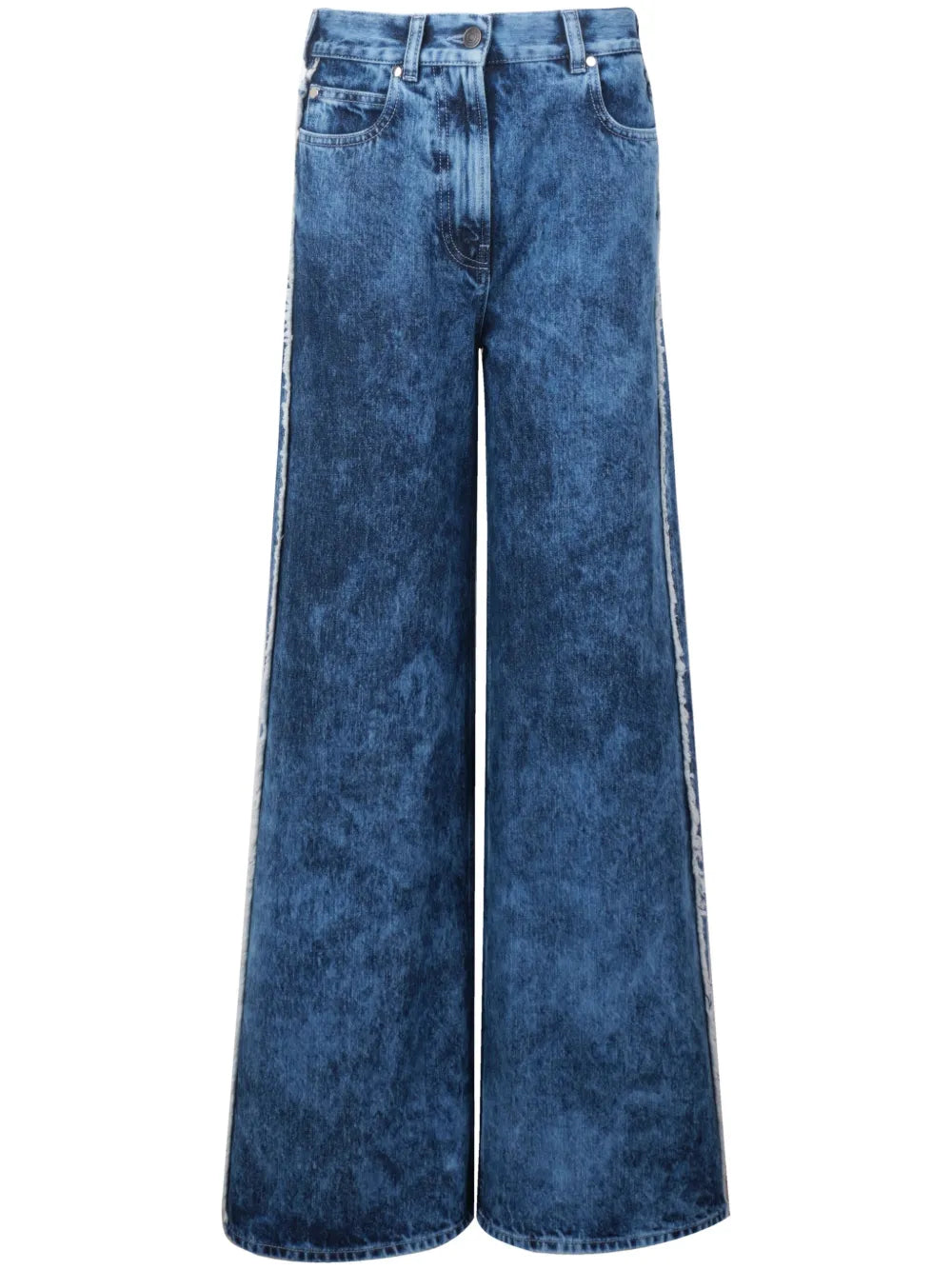 Unique Jacquard Wide-Leg Jeans