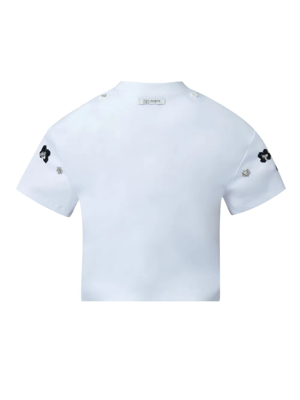Swarovski-Embellished Crystal Flower T-Shirt