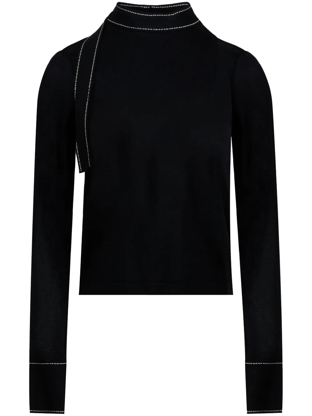 Contrast-Stitching Sweater