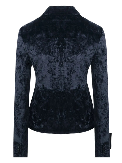 Ice Floral Velvet-Effect Blazer