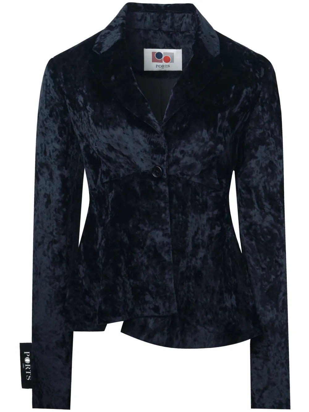 Ice Floral Velvet-Effect Blazer