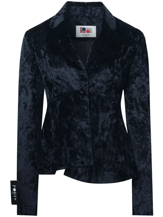 Ice Floral Velvet-Effect Blazer