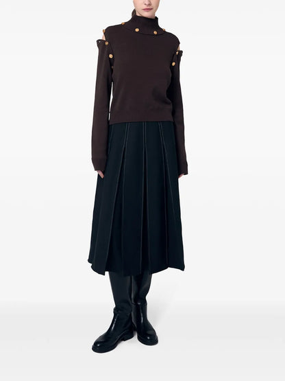Cut-Out Midi Skirt