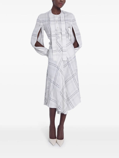 Checked Tie-Strap Shirt
