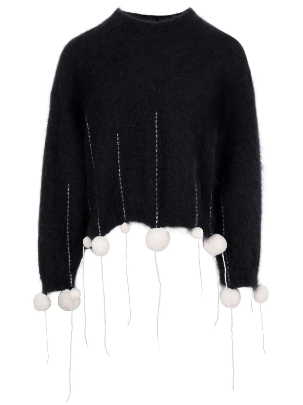 Pom Pom Mohair-Blend Sweater