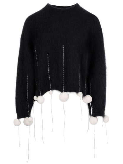 Pom Pom Mohair-Blend Sweater