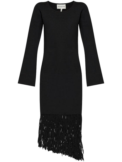 Fringe-Detail Midi Dress