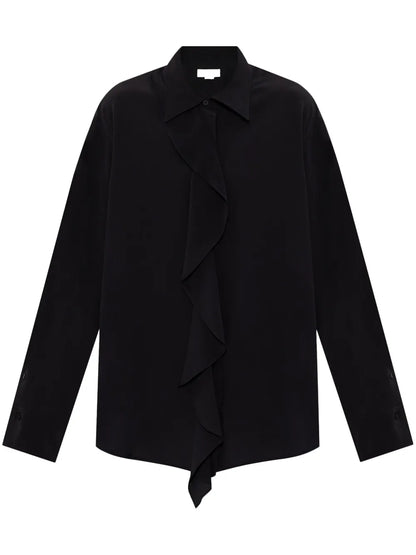 Ruffled Silk Blouse