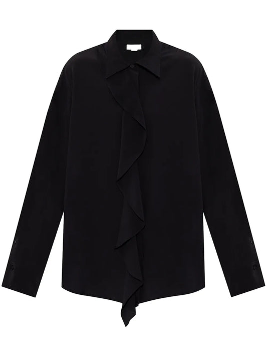 Ruffled Silk Blouse