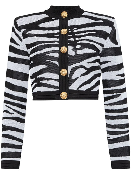 Zebra-Print Cardigan