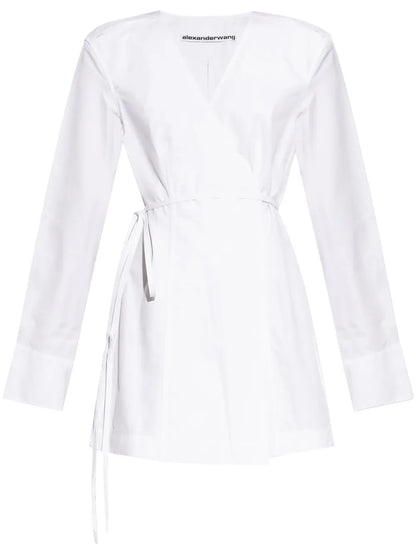 Slit-Detailing Wrap Dress