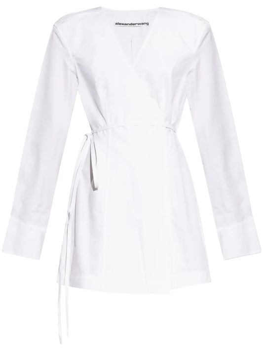 Slit-Detailing Wrap Dress