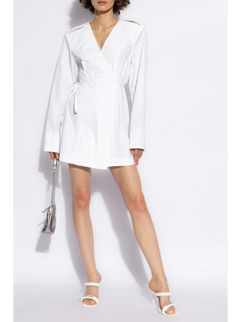 Slit-Detailing Wrap Dress