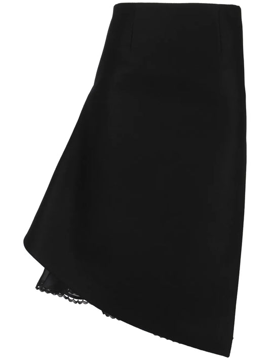 Wool Asymmetric Skirt