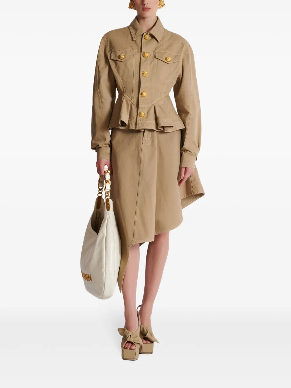 Ruffled Cotton-Canvas Jacket