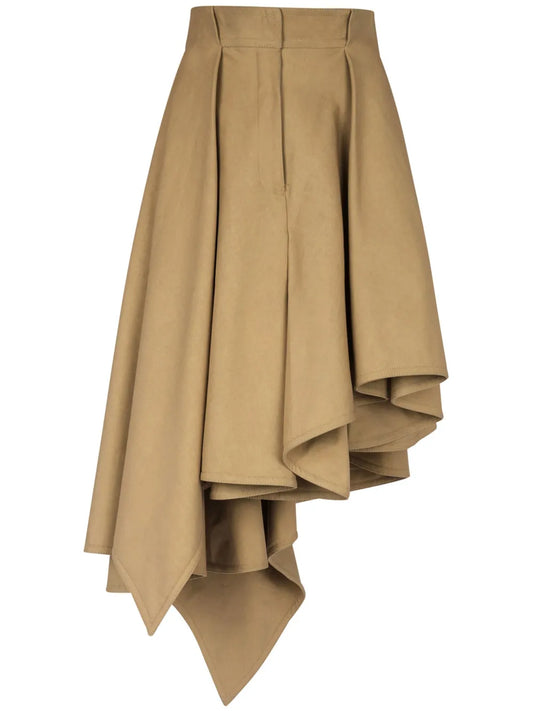 Asymmetric Pleated Skirt