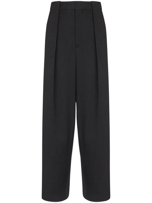 Pleated Grain De Poudre Trousers