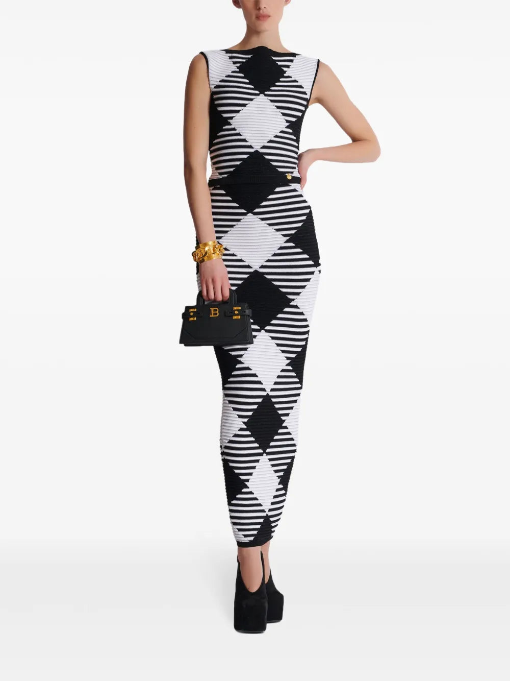 Gingham Pattern Cropped Top