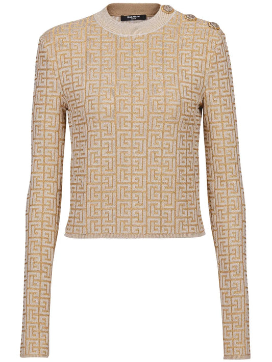 Labyrinth Pattern Knitted Top