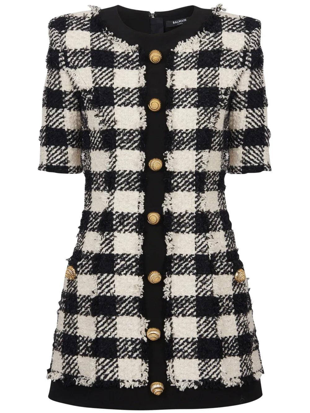 Gingham Tweed Dress