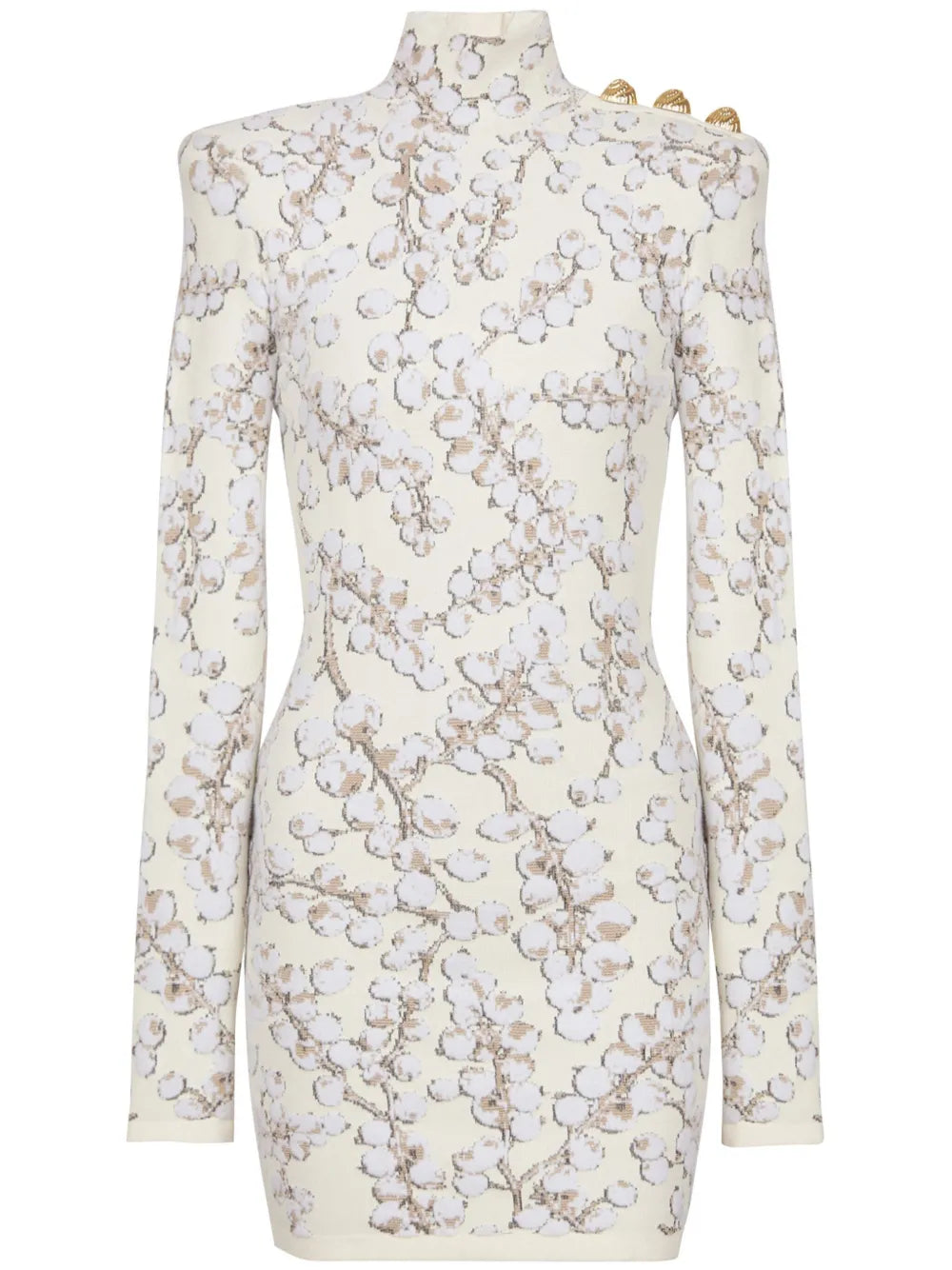 Redcurrant Jacquard-Knit Mini Dress