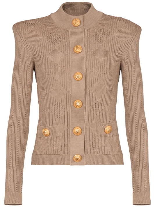Gingham Pattern Cardigan