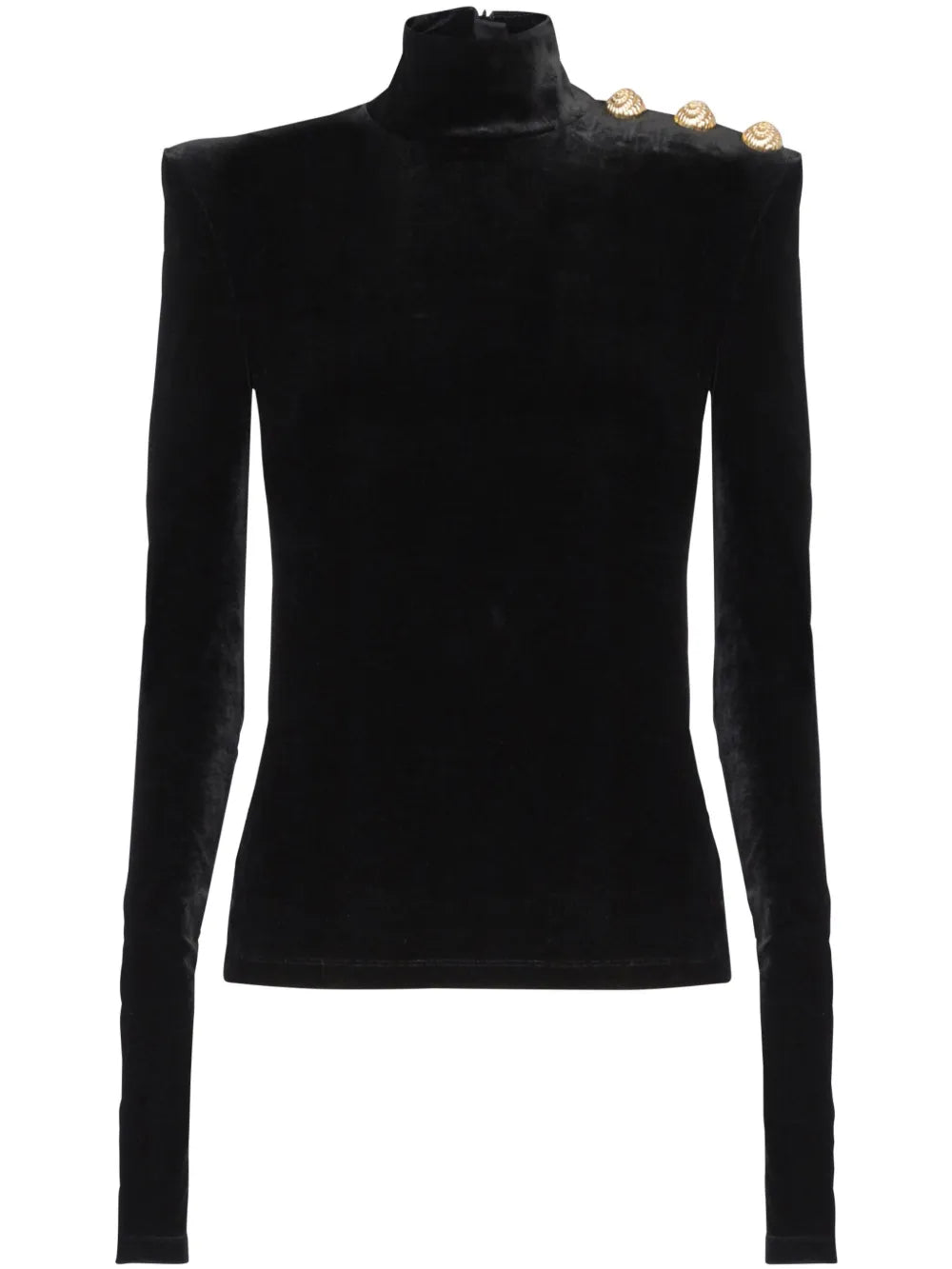 Long-Sleeve Velvet Top