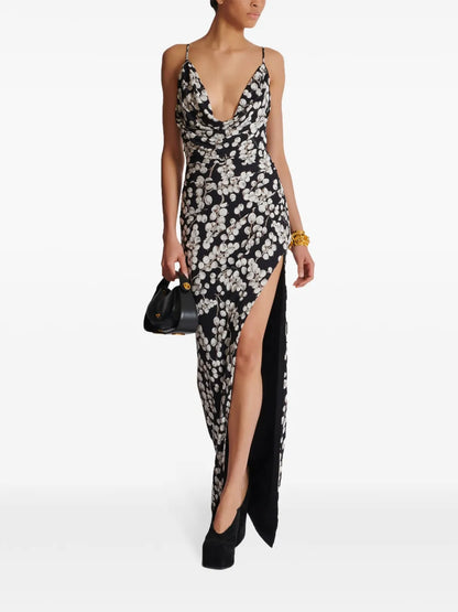 Redcurrant Print Long Dress